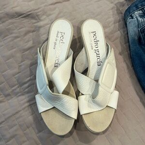 Pedro Garcia sandals white